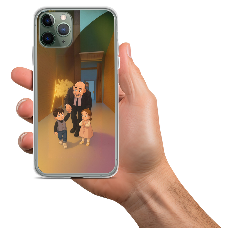 Hand mit Cartoon Handyhülle